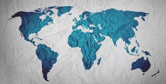 The world on a map