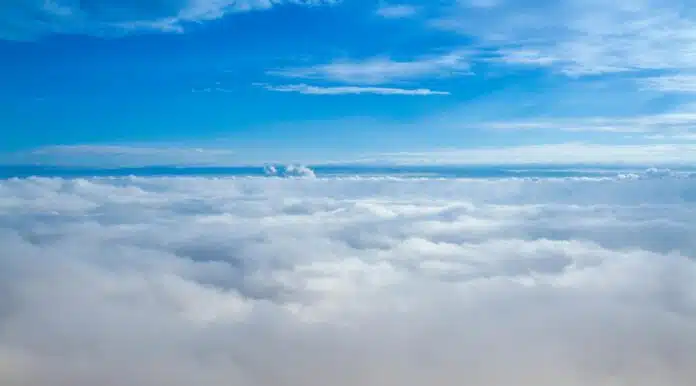 aerial view of clouds